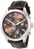 Tissot Men's Chrono XL Stainless Steel Swiss Quartz Sport Watch with Leather Calfskin Strap, Brown (Model: T1166171629700)