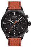 Tissot Men's NBA Special Edition Stainless Steel Quartz Sport Watch with Spalding Leather Strap, Orange  (Model: T1166173605112)