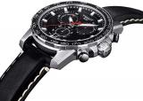 Tissot Men's Stainless Steel Swiss Quartz Watch with Leather Strap, Black (Model: T1256171605100)