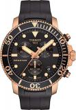 Tissot Seastar 1000 T120.417.37.051.00 Black Rubber Rose Gold Chronograph Mens Watch