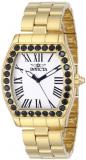 Invicta Women's 14530 Angel White Textured Dial 18k Gold Ion-Plated Stainless Steel Watch
