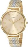 GUESS  Stainless Steel + Gold-Tone Mesh Bracelet Watch. Color: Silver/Gold-Tone (Model: U1155L3)