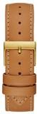 Guess Kennedy Champagne Dial Leather Strap Ladies Watch W1068L4