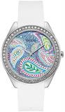Guess Ladies Trend Womens Analog Quartz Watch with Silicone Bracelet W1066L1