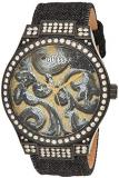 Guess Baroque Womens Analog Quartz Watch with Synthetic Leather Bracelet W0844L1