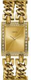 Guess mod Heavy Metal Womens Analog Quartz Watch with Stainless Steel Gold Plated Bracelet W1121L2