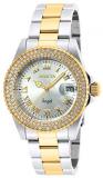 Invicta Women's Angel Quartz Watch with Stainless Steel Strap, Two Tone, 20 (Model: 20214)