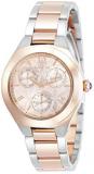 Invicta Women's Angel Quartz Watch with Stainless Steel Strap, Two Tone Rose Gold, 18 (Model: 30685)