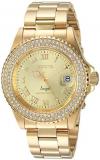 Invicta Women's Quartz Watch with Stainless-Steel Strap, Gold, 20 (Model: 24614)