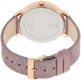 GUESS Women's Stainless Steel Analog Watch with Leather Calfskin Strap, Pink, 12 (Model: GW0008L2)