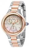 Invicta Women's Angel Quartz Watch with Stainless Steel Strap, Silver, Rose Gold, 18 (Model: 31275)