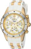 Invicta Women's Angel Stainless Steel Quartz Watch with Silicone Strap, White, 20 (Model: 24901)