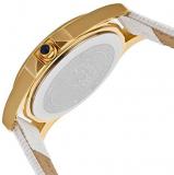 Invicta Women's 15149 Angel 18k Yellow Gold Ion-Plated Stainless Steel Watch with White Leather Band