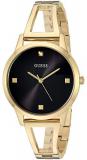 GUESS  Gold-Tone + Black Genuine Diamond Watch with Self-Adjustable Bracelet. Co...