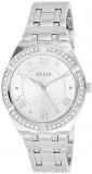 GUESS Women's Analog Quartz Watch with Stainless Steel Strap, Silver, 17 (Model:...