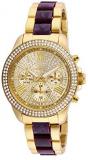 Invicta Women's Angel Quartz Watch with Stainless Steel Tortoise Strap, Two Tone, 18 (Model: 20508)