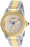 Invicta Women's Angel Quartz Watch with Stainless Steel Strap, Two Tone, 18 (Model: 28433)