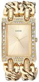 GUESS  Gold-Tone Crystal Multi-Chain Bracelet Watch with Self-Adjustable Links. ...