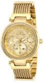 Invicta Women's Angel Quartz Stainless-Steel Strap, Gold, 18 Casual Watch (Model: 28918)