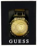 Guess Watches Chrome Mens Analog Quartz Watch with Stainless Steel Bracelet W1298G1