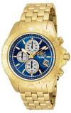 Invicta 18855 Men's Aviator Chronograph 18K Gold Plated Stainless Steel Blue Dial Watch