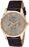 Guess W0608G1 Men's Dress Multifunction Brown Leather Strap Watch