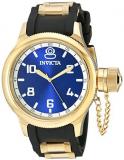 Invicta Men's 1437 Russian Diver Blue Dial Black Polyurethane Watch