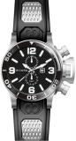 Invicta 80204 Men's Corduba Black Carbon Fiber Dial Black Rubber Strap GMT Dive Watch