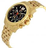 Invicta Signature II Chronograph Black Dial Gold-tone Stainless Steel Mens Watch 7474