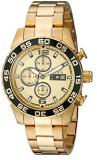 Invicta Men's 1016 II Collection Chronograph Gold Dial 18k Gold-Plated Stainless Steel Watch