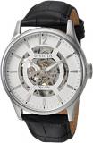 Invicta Men's Objet D Art Stainless Steel Automatic-self-Wind Watch with Leather-Calfskin Strap, Black, 23 (Model: 22594)