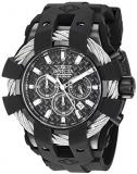 Invicta Men's Bolt Stainless Steel Quartz Watch with Silicone Strap, Black, 26 (Model: 23863)