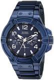 GUESS Men's U0218G4 Rigor Iconic Blue Plated Multi-Function Watch