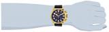 Invicta Men's Aviator Stainless Steel Quartz Watch with Leather Strap, Black, 26 (Model: 31684)
