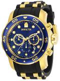 Invicta Pro Diver Men 48mm Stainless Steel Gold Blue dial Quartz, 30763