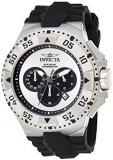 Invicta Men's Excursion Stainless Steel Quartz Watch with Silicone Strap, Black,...