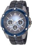 GUESS Men's Stainless Steel Analog Watch with Silicone Strap, Grey, 22 (Model: U1302G3)