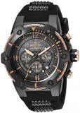 Invicta Men's Bolt Stainless Steel Quartz Watch with Polyurethane Strap, Black, 30 (Model: 25469)