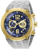 Invicta Men's Aviator Quartz Watch with Stainless Steel Strap, Silver, 32 (Model: 31594)