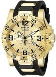 Invicta Men's 6267 Reserve Collection Chronograph Excursion Edition Gold-Plated Watch with Black Band