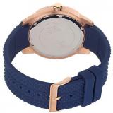 Guess W1250G2 Men's Rose Gold Tone Blue Silicone Band Multifunction Blue Dial Watch
