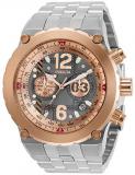 Invicta Men's Aviator Quartz Watch with Stainless Steel Strap, Silver, 32 (Model: 31590)