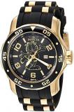 Invicta Men's Garfield Collection Stainless Steel Quartz Watch with Silicone Strap, Black, 24.7 (Model: 25157)