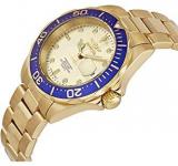 Invicta 886678147854 Mens 14124 Pro Diver Quartz 3 Hand Gold Dial Watch