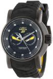 Invicta Men's 12789 S1 Rally Black Textured Dial Black and Yellow Silicone Watch