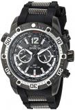 Invicta Men's Aviator Quartz Watch with Silicone Stainless Steel Strap, Black, 26 (Model: 24583)