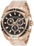 Invicta Men's Bolt Quartz Watch with Stainless Steel Strap, Rose Gold, 50 (Model: 31326)