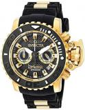 Invicta Men's Sea Hunter Stainless Steel Swiss-Quartz Watch with Silicone Strap, Black, 25 (Model: 20475)