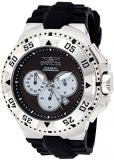 Invicta Men's Excursion Stainless Steel Quartz Watch with Silicone Strap, Black, 28 (Model: 23039)