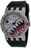 Invicta Men's 11651 DNA Bomber Brushed Black and Grey Dial Black Silicone Watch